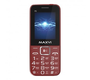                 Мобильный телефон Maxvi P2 Wine Red (2,4"/0,3МП/2700mAh)#1678791
