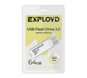 Флеш-накопитель USB 64GB Exployd 650 белый#1679999