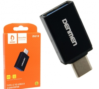 Переходник DENMEN DU10 USB - Type C (черный)#1828983