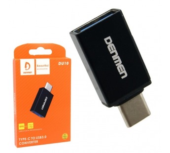 Переходник DENMEN DU10 USB - Type C (черный)#2127927