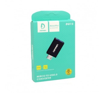 Переходник DENMEN DU15 USB - Micro (черный)#1941081