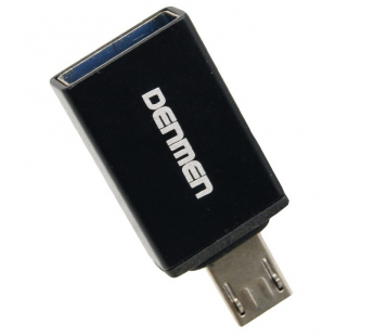 Переходник DENMEN DU15 USB - Micro (черный)#1941082