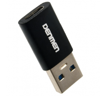 Переходник DENMEN DU13 USB - Type C (черный)#1941083