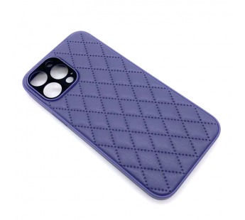 Чехол iPhone 13 Pro Max Кожа Premium Ромб Фиолетовый#1680393