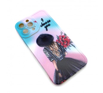 Чехол iPhone 13 Pro Max Силикон Print (Girl in Hat) Colorful#1680437