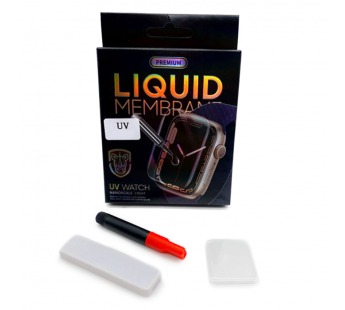 Защитное стекло Apple Watch 7 45mm (UV клей и лампа)#1679785