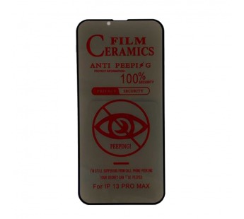 Защитное стекло-плёнка iPhone 13 Pro Max Ceramics (Приватная) Черная#1679788