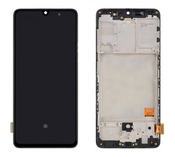 Дисплей для Samsung A415F Galaxy A41 в рамке + тачскрин (черный) (OLED)#1806479