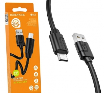 Кабель USB - Micro BOROFONE BX55 (черный) 1м#1828554