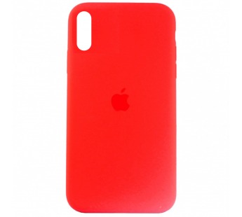 Чехол Silicone Case с лого для Apple iPhone X/XS (014) красный#1705918