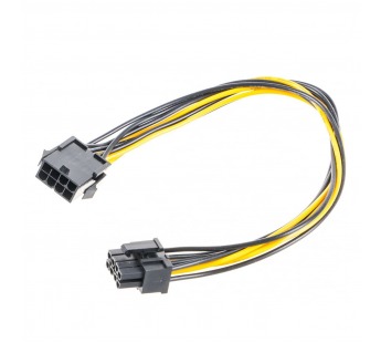 Удлинитель кабеля питания PCI-Express 6+2pin M/ PCI-Express 8pin F, 30см "Cablexpert"#2052607