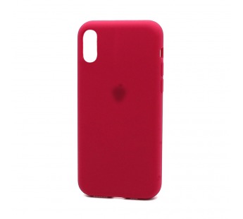 Чехол Silicone Case с лого для Apple iPhone XS Max (036) малиновый#1755517