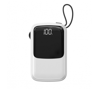 Внешний Аккумулятор (Power Bank) Proda PD-P71 10000 mAh (3A/USB 3.0QC/Type-C PD 18W/LCD/Кабель) Белый#1757459