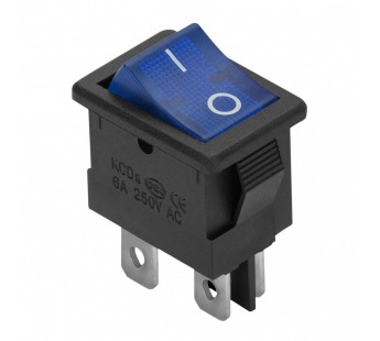 Переключатель с подсветкой SC-768, 4 контакта 6А 220B (синий светодиод)#2140538