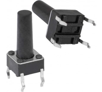 Кнопка тактовая  6мм х 6мм Н13,0мм 4 контакта#2140553