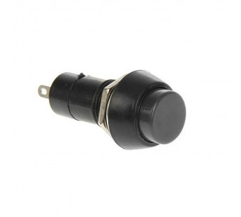 Кнопка без фиксации круглая RWD-208 (PBS11B) off-(on), 2 контакта, 1A, 250V (чёрный)#1703278