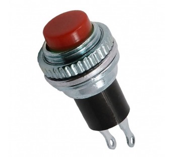 Кнопка без фиксации круглая RWD-213 (PBS-3D, DS-314)off-(on) 1А, 250В D=10,2мм (красный)#2142275