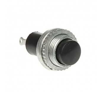 Кнопка без фиксации круглая RWD-213 (PBS-3D, DS-314)off-(on) 1А, 250В D=10,2мм (чёрный)#2142277