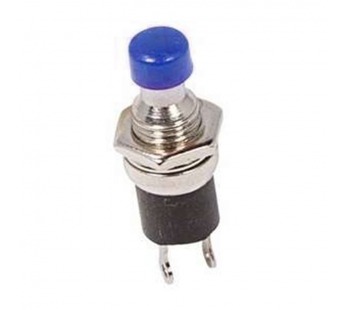 Кнопка без фиксации круглая RWD-301 (PBS-10B-2, PS-110) off-(on), D=7.2мм, 1A, 250V (синий)#2142280