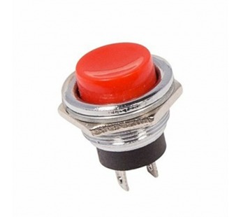 Кнопка без фиксации круглая RWD-306 (DS-212) off-(on), 2 контакта, 1A, 250V (красный)#1702914