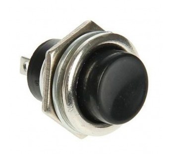 Кнопка без фиксации круглая RWD-306 (DS-212) off-(on), 2 контакта, 1A, 250V (чёрный)#1702917