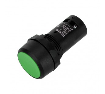 Кнопка EB22 возвратная NO+NC 230В, зелёная "Rexant"#2087633