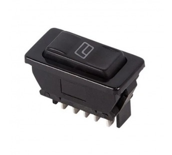 Переключатель для стеклоподъёмников с подсветкой ASW-02D 20А, 12В (черный)#2137997