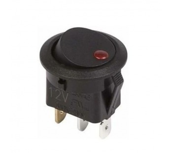 Переключатель круглый с подсветкой RWB-215 (KCD1-202/MN) on-off, 3 контакта, 16A,12V (красный светод#2137988