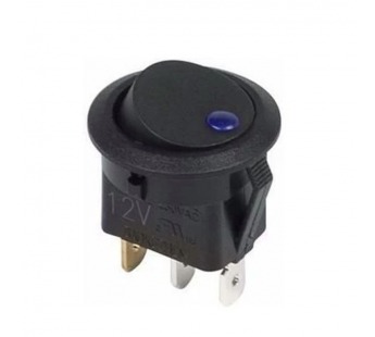Переключатель круглый с подсветкой RWB-215 (KCD1-202/MN) on-off, 3 контакта, 16A,12V (синий светодио#2137987