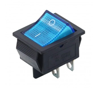 Переключатель с подсветкой KCD4-101/4PN (IRS-201-1C3D) on-off 4 контакта 15A, 12В (синий)#2137985