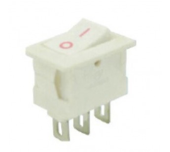 Переключатель RWB-102 (KCD1-101/3P) on-off  3 контакта 3А, 250В (белый)#2079603