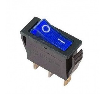 Переключатель RWB-403 (IRS-101-1C, KCD3-101/N) on-off 3 контакта 15А, 250В (синий)#2137976