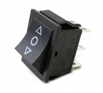 Переключатель без фиксации on-off-on 6 контактов 15A, 250В (чёрный)#2137975