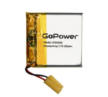 Аккумулятор Li-Pol LP303030 PK1 3.7V 180mAh (толщ.3,0мм, шир.30мм, дл.30мм) "GoPower"#2045128