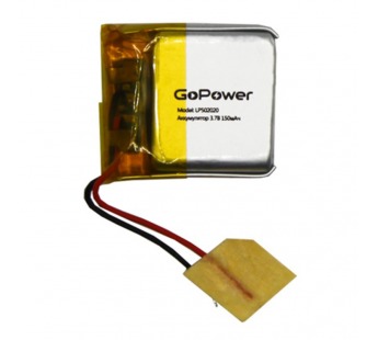 Аккумулятор Li-Pol LP502020 3.7V 150mAh (толщ.5,0мм, шир.20мм, дл.20мм) "GoPower"#1898941