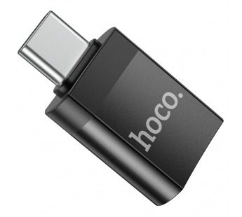 Адаптер USB - Type-C Hoco UA17 Черный#1695997