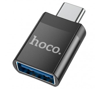 Адаптер USB - Type-C Hoco UA17 Черный#1695995