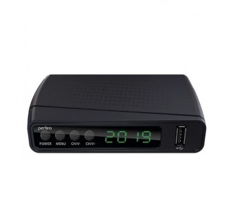 Ресивер  Perfeo DVB-T2/C "STREAM" для цифр.TV, Wi-Fi, IPTV, HDMI, 2 USB, DolbyDigital, пульт ДУ#2130353