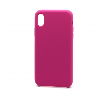 Чехол Silicone Case без лого для Apple iPhone XR (полная защита) (054) темно розовый#1690903