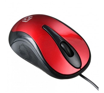Мышь Оклик 385M черный/красный оптическая (1000dpi) USB, шт#1692081