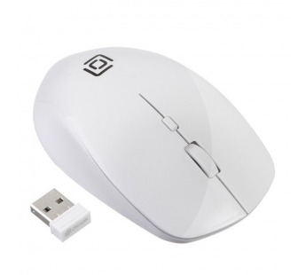 Мышь Оклик 565MW glossy белый оптическая (1600dpi) беспроводная, шт#2132205