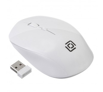 Мышь Оклик 565MW glossy белый оптическая (1600dpi) беспроводная, шт#2132206