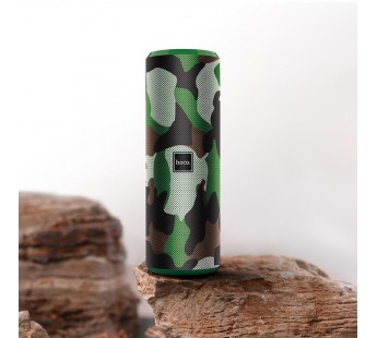 Колонка беспроводная Hoco BS33,(USB/FM/TF/AUX)  цвет камуфляж зеленый#1739682