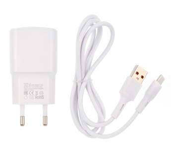 СЗУ VIXION L5c (1-USB/2.1A) + Type-C кабель 1м (белый)#1697971