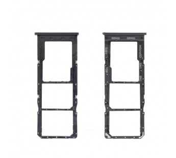 Держатель сим/карты памяти для Samsung A022F Galaxy A02 (черный) (0)#2098980