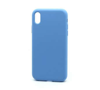 Чехол Silicone Case без лого для Apple iPhone XR (полная защита) (053) голубой#1695023