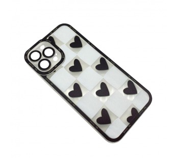 Чехол iPhone 12 Pro Max (Full Camera/Сердце) Силикон Прозрачный 1.5mm#1698555