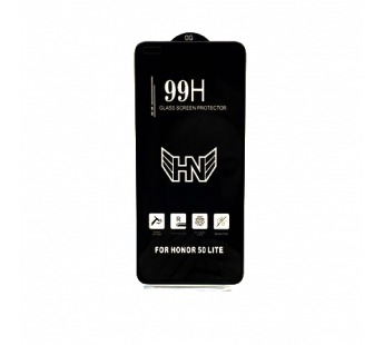 Защитное стекло Honor 50 Lite/Huawei Nova 8i (2021) (Premium Full 99H) Черное#1697931