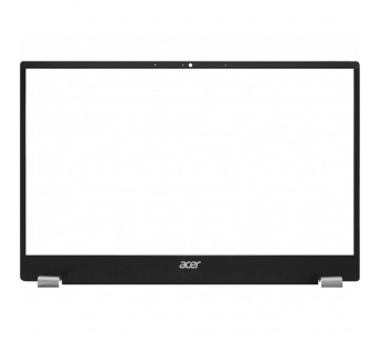 Рамка матрицы для ноутбука Acer Swift 3 SF314-43 черная с серебряными заглушками#1842338