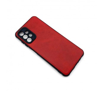 Чехол Samsung A13 (2022) Кожа Красный#1697459